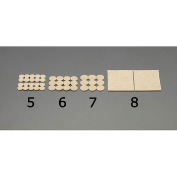 直径28x3mm半硬質フェルト(9枚) エスコ