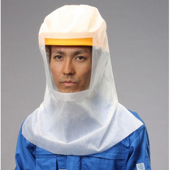 ヘルメット対応使い捨て頭巾(SMS不織布/10枚) エスコ