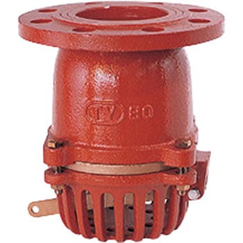 鋳鉄製 要部砲金フートバルブ 先端フート 10Kフランジ型 レバー付 大阪継手バルブ