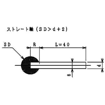 軸付メタルダイヤ球型 アオヤマ技研工業 軸付ダイヤモンド砥石 【通販