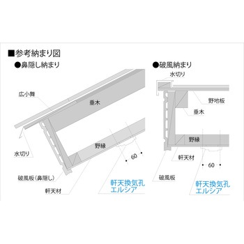 軒天換気エルシアNE(網なし) フクビ化学