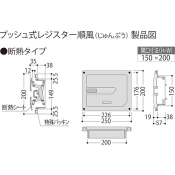 プッシュ式レジスター 順風 フクビ化学
