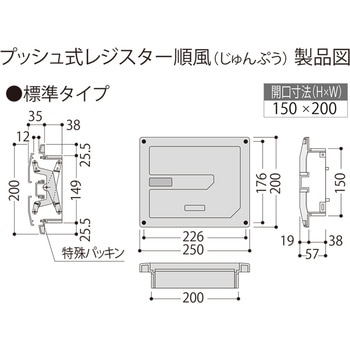 プッシュ式レジスター 順風 フクビ化学