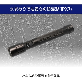 LEDアルミハンドライト 250ルーメン 単3形乾電池2本 集光・散光 ELPA