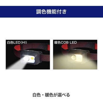 LEDヘッドライト 非接触式センサースイッチ 電池残量ランプ付 ライト部着脱&マグネット ELPA