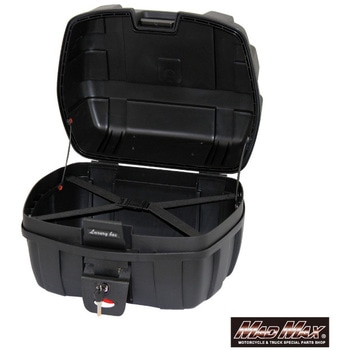 オートバイ用 リアボックス E730 トップケース ロッキー 37L バックレスト付 ブラック MAD MAX(マッドマックス)
