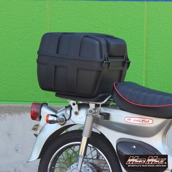 オートバイ用 リアボックス E730 トップケース ロッキー 37L バックレスト付 ブラック MAD MAX(マッドマックス)