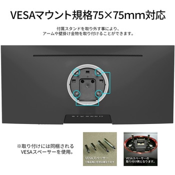 液晶ディスプレイ/29型/2560×1080/DP×1、HDMI×1、TypeC×1/ブラック/スピーカー：有 JAPANNEXT