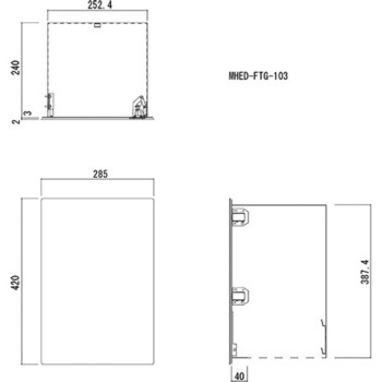 消火器ボックス MHED-FTG-103 満点商会