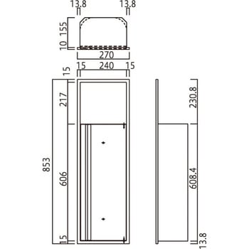 消火器ボックス MHED-FL-P2/MHED-RL-P2 満点商会