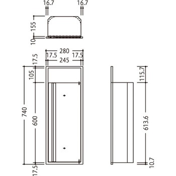 消火器ボックス MHVD-ST-P2 満点商会