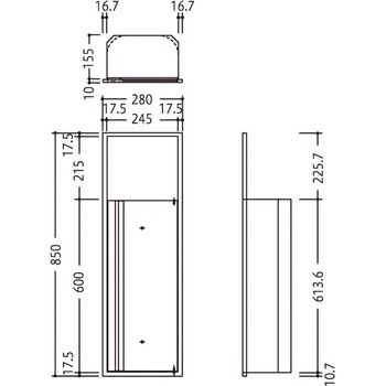 消火器ボックス MHVD-STL-P2 満点商会