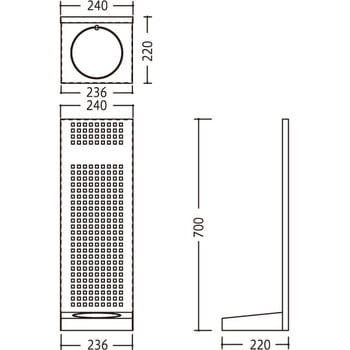 消火器ボックス MH-1830B 満点商会