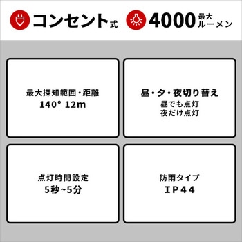 14W×3灯 フリーアーム式LEDセンサーライト ホームテイスト