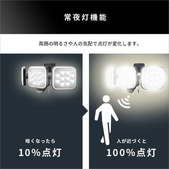 14W×3灯 フリーアーム式LEDセンサーライト ホームテイスト