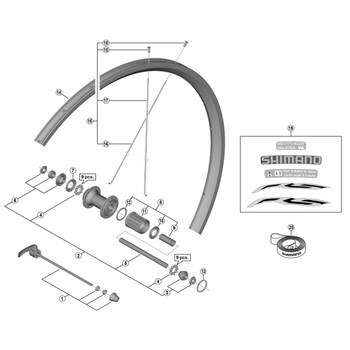 Y0F198010 WH-RS100-R クイック組 163mm 1個 SHIMANO(シマノ) 【通販