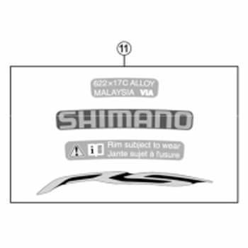WH-RS100-F リムステッカーユニット レッド SHIMANO(シマノ)