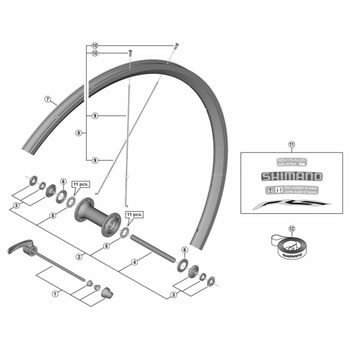 WH-RS100-F リムステッカーユニット ブルー SHIMANO(シマノ)