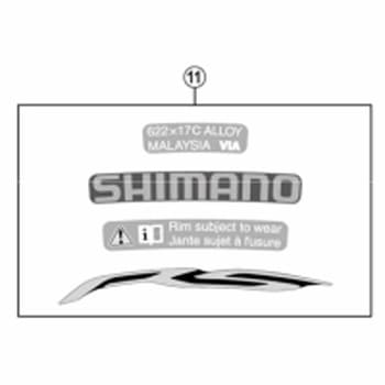 WH-RS100-F リムステッカーユニット グリーン SHIMANO(シマノ)