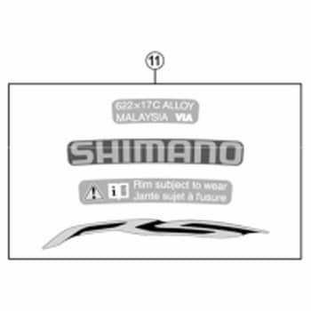 WH-RS100-F リムステッカーユニット スカイブルー SHIMANO(シマノ)