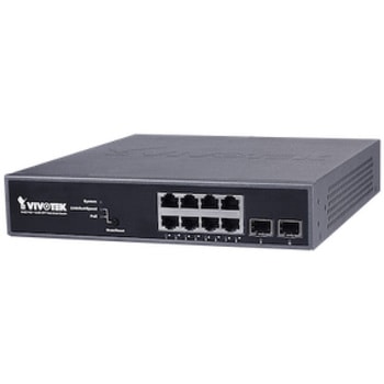 Web Smart PoEスイッチ(AW-GEV-104B-130) 8P GbE PoE+2P GbE(SFP) PoE+ 2年保証 Vivotek