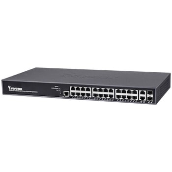 Web Smart PoEスイッチ(AW-GEV-264B-370) 24P GbE PoE+2P GbE(SFP) PoE+ 2年保証 Vivotek