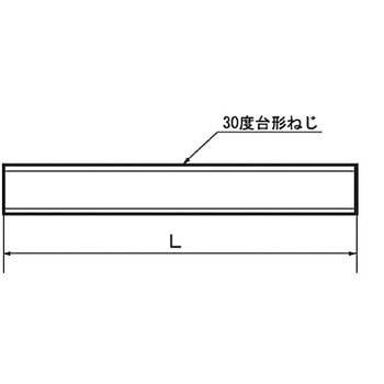 台形ねじ 左ねじ 30度 L=1000(S45C/生地) 大阪魂