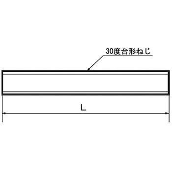 台形ねじ 左ねじ 30度 L=1500(S45C/生地) ノーブランド