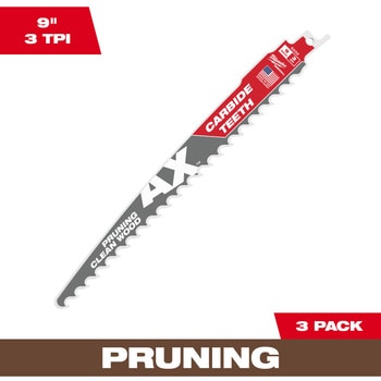 AX 剪定用カーバイドレシプロソーブレード 3TPI 229mm(3本パック) ミルウォーキーツール
