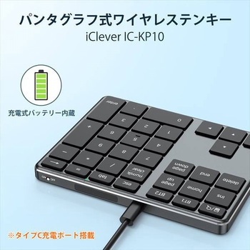 Bluetooth5.1 ワイヤレステンキー iClever