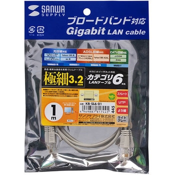 カテゴリ6準拠極細LANケーブル サンワサプライ