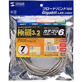 カテゴリ6準拠極細LANケーブル サンワサプライ