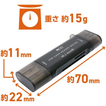 SDカードリーダ Type-C and A USB3.0 MCO