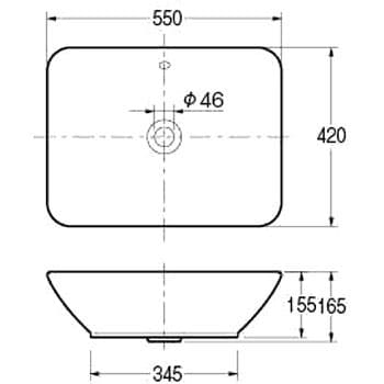 DU-0334520000 角型洗面器 DURAVIT 1個 カクダイ 【通販モノタロウ】