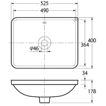 DU-0305490000 アンダーカウンター式洗面器 DURAVIT 1個 カクダイ