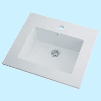カクダイ カクダイ 角型洗面器/ホワイト 493-143-W （03225074-001