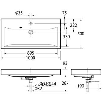 角型洗面器 コルポーゾ