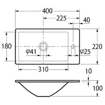 493-010-M 角型手洗器 1個 カクダイ 【通販サイトMonotaRO】