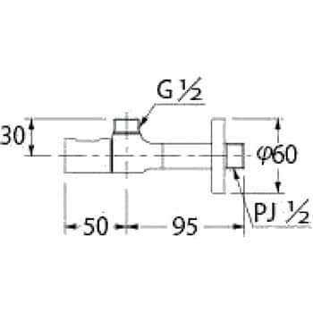 705-630-13 アングル形止水栓 RASATO(ラサート) カクダイ 給水管
