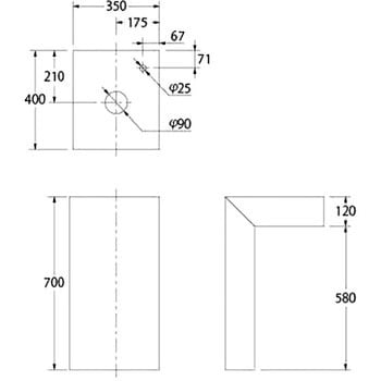 カクダイ 手洗カウンター 品番：497-065-M JAN：4972353497843-www