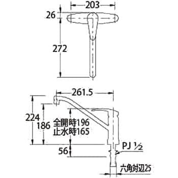 116-102 シングルレバー混合栓(分水孔つき) 1個 カクダイ 【通販サイト