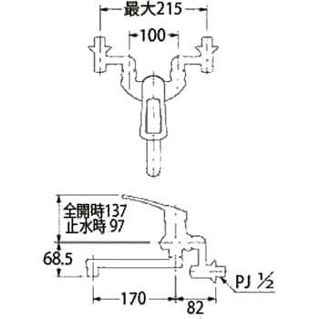 192-024 シングルレバー混合栓 1個 カクダイ 【通販サイトMonotaRO】