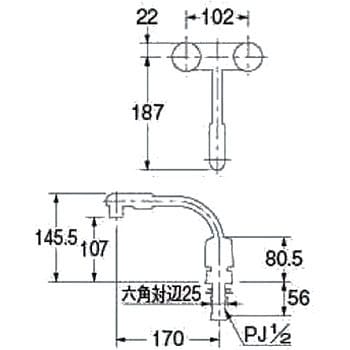 151-006 2ハンドル混合栓 1個 カクダイ 【通販サイトMonotaRO】