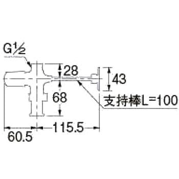 キッチンヘッダー クイックファスナー式 カクダイ 止水栓 【通販