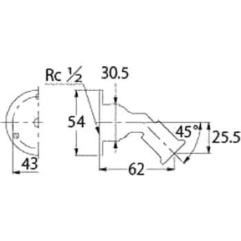JKロック45°ユニット取出し金具(ワンタッチ) カクダイ