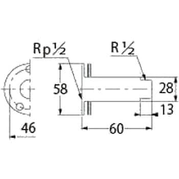 6452 ユニット取出し金具 カクダイ 長さ60mm - 【通販モノタロウ】