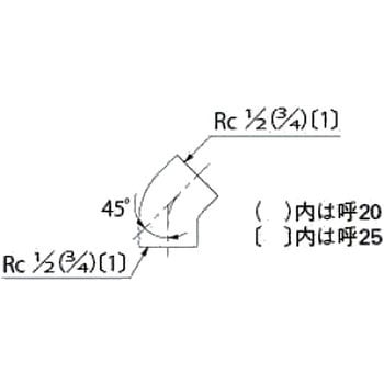 45°エルボ(クローム) カクダイ