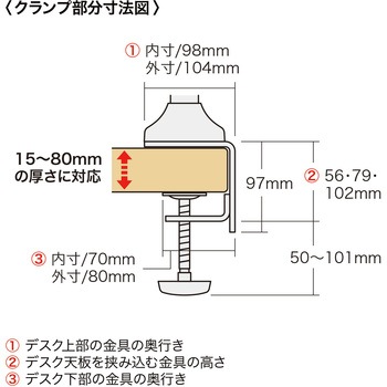 水平多関節液晶モニタアーム(H420 1面) サンワサプライ