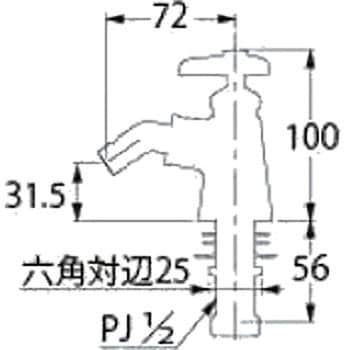704-245-13 洗濯機用立水栓 1個 カクダイ 【通販モノタロウ】