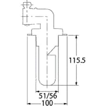 洗濯機用VP・VU兼用排水トラップ カクダイ 洗濯機用排水トラップ 【通販モノタロウ】